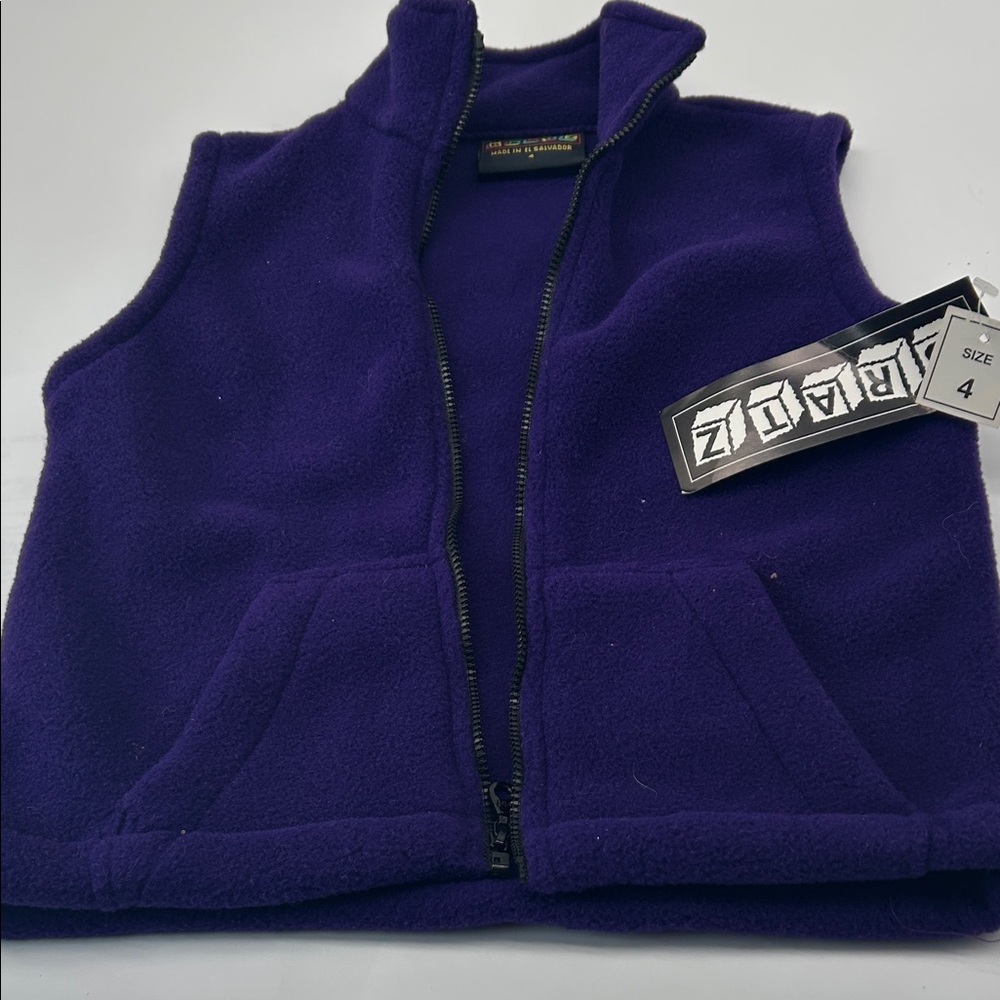 Kids Purple Fleece Vest -